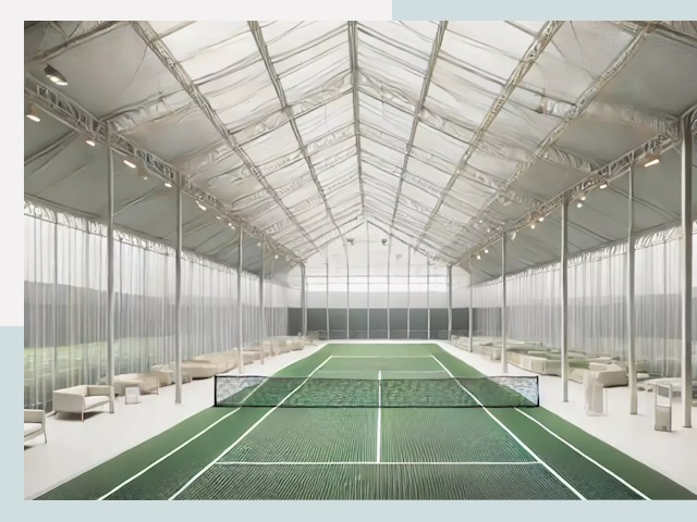 Строительство теннисных кортов в Кушве