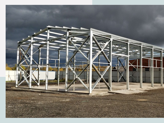 Двускатные ангары в Кушва от 616 руб. за квадрат