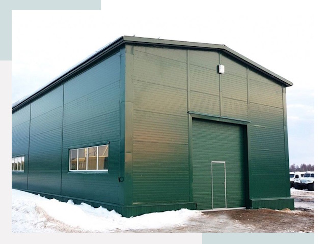 Двускатные ангары в Кушве