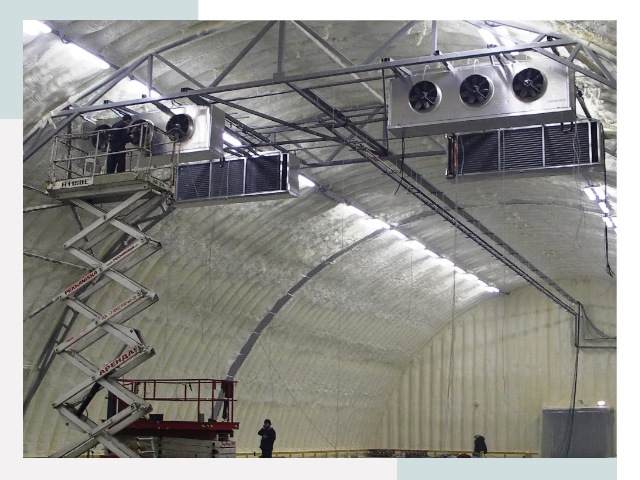 Оснащение ангаров в Кушве