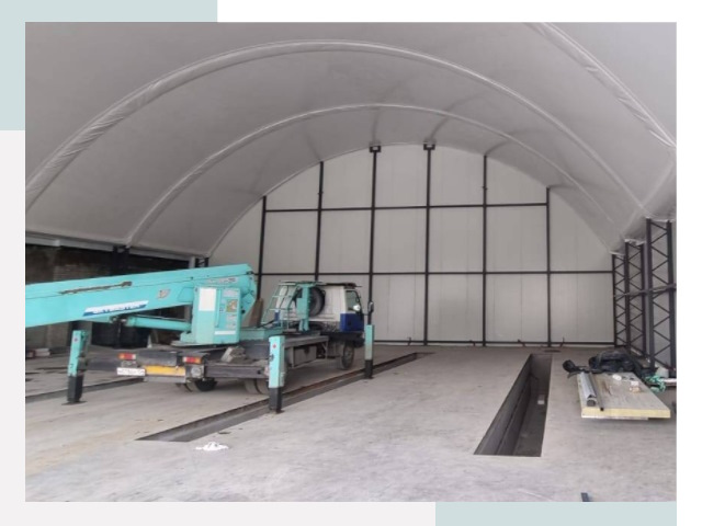 Внутреннее оснащение ангаров в Кушве