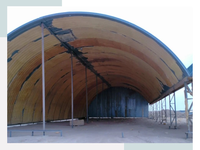 Реконструкция ангаров в Кушве