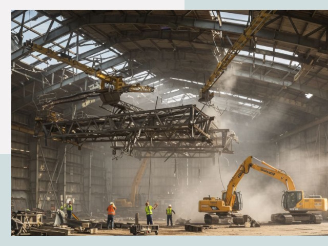 Демонтаж ангаров в Кушве от 616 руб. за м²