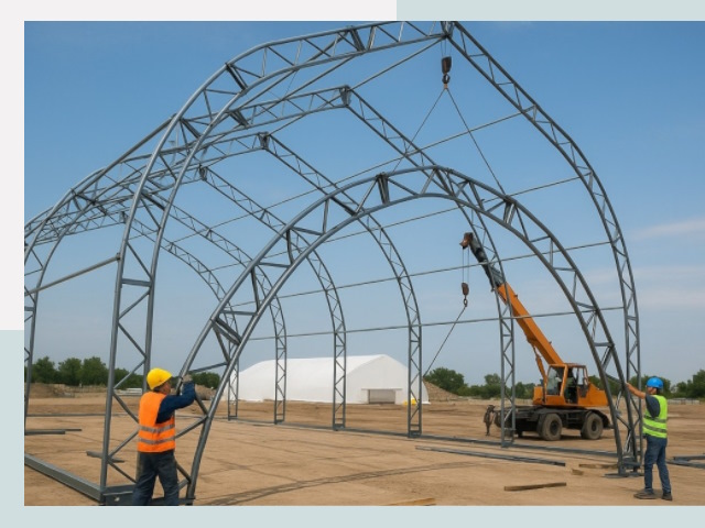 Монтаж ангаров в Кушве от 616 руб. - Надежно и быстро